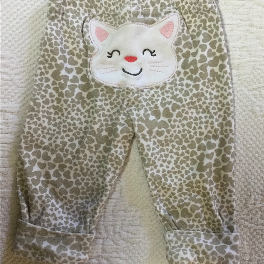 Carter’s Cute Cotton Kitty Cat Pants 6months